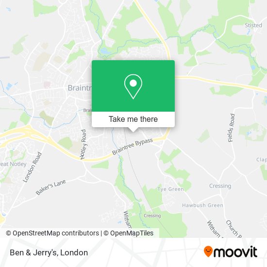 Ben & Jerry's map