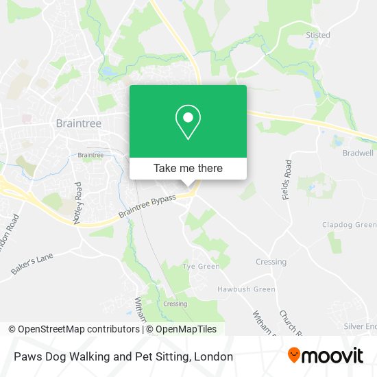 Paws Dog Walking and Pet Sitting map