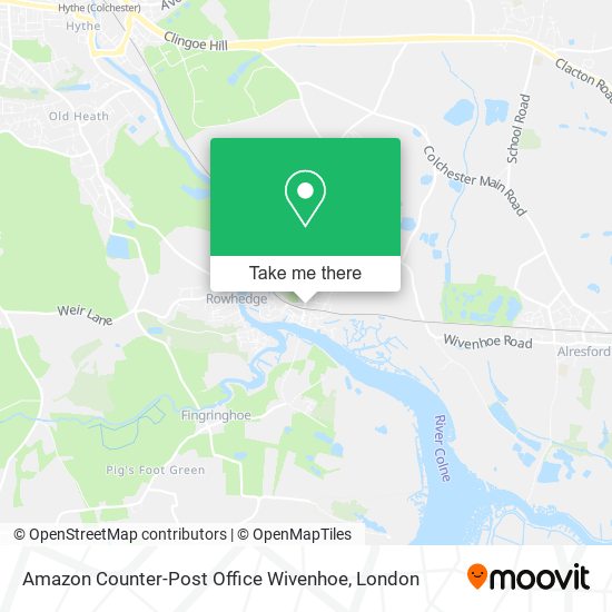 Amazon Counter-Post Office Wivenhoe map