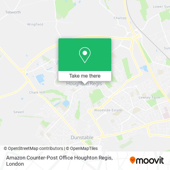 Amazon Counter-Post Office Houghton Regis map