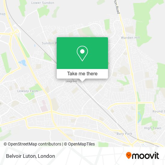 Belvoir Luton map
