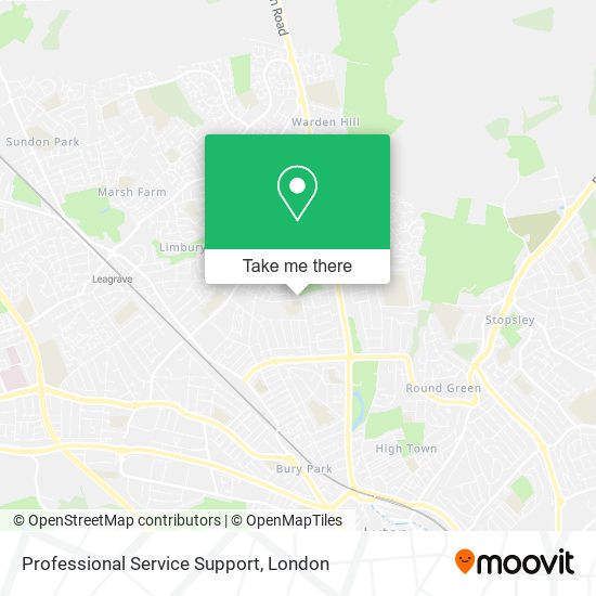 Professional Service Support map