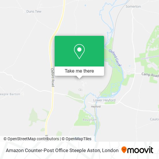 Amazon Counter-Post Office Steeple Aston map