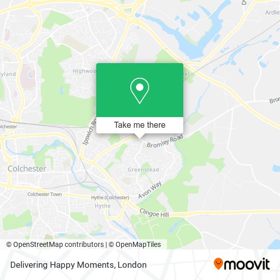 Delivering Happy Moments map