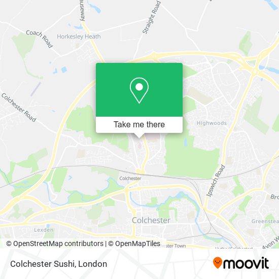 Colchester Sushi map