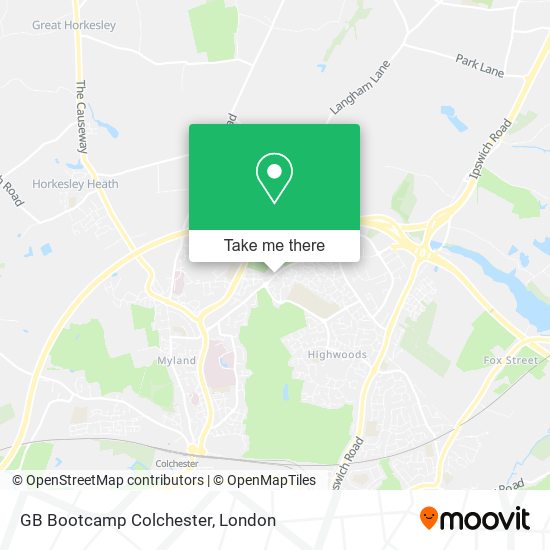 GB Bootcamp Colchester map