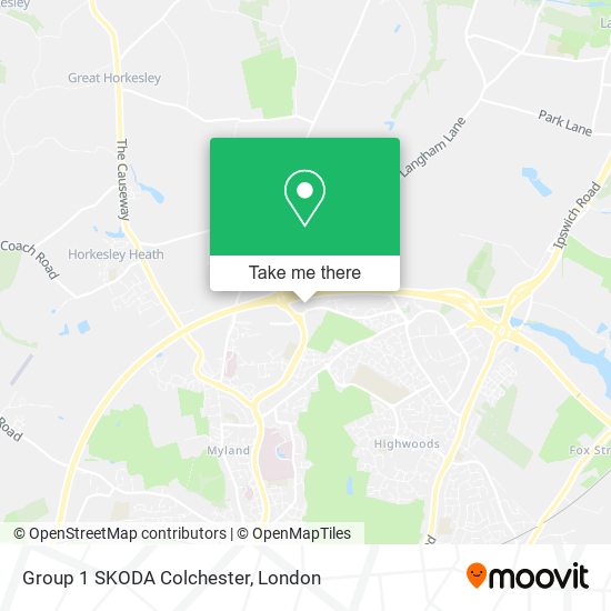Group 1 SKODA Colchester map