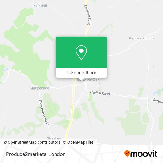 Produce2markets map