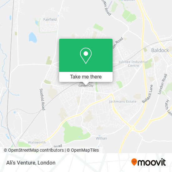 Ali's Venture map