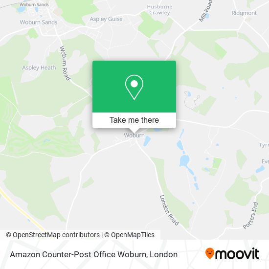 Amazon Counter-Post Office Woburn map