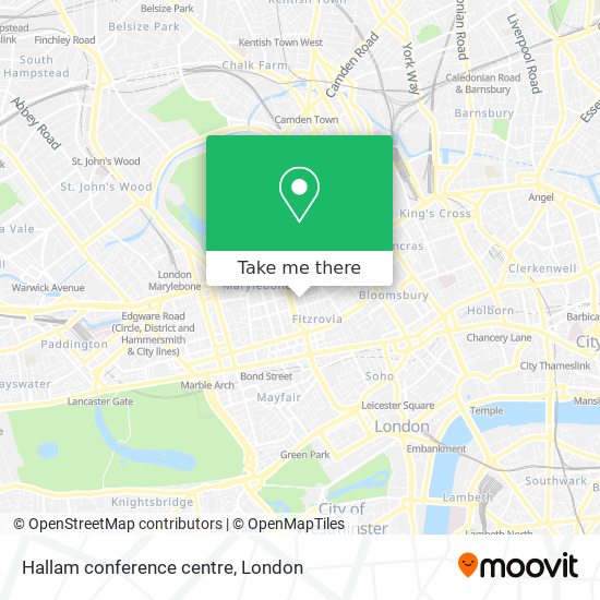 Hallam conference centre map