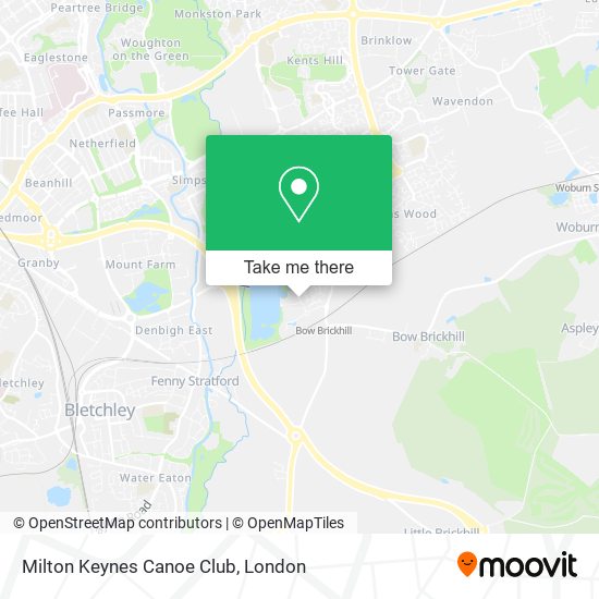 Milton Keynes Canoe Club map