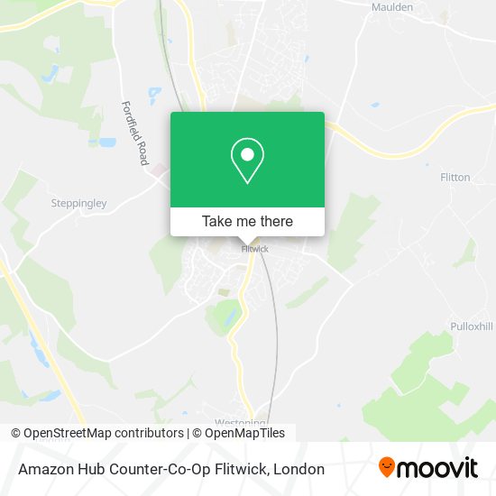 Amazon Hub Counter-Co-Op Flitwick map