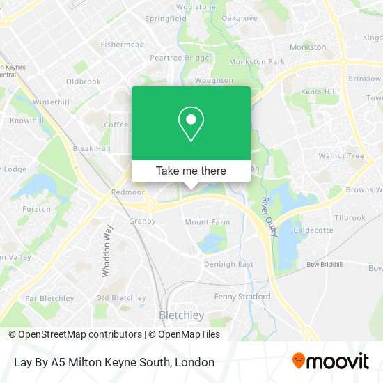 Lay By A5 Milton Keyne South map