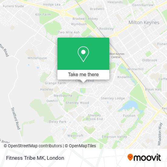 Fitness Tribe MK map
