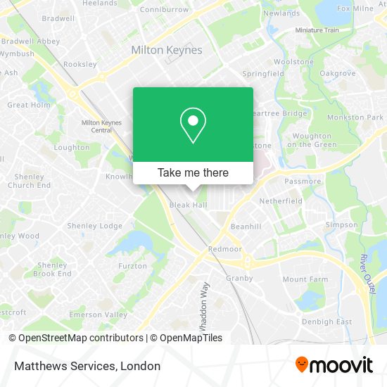 Matthews Services map