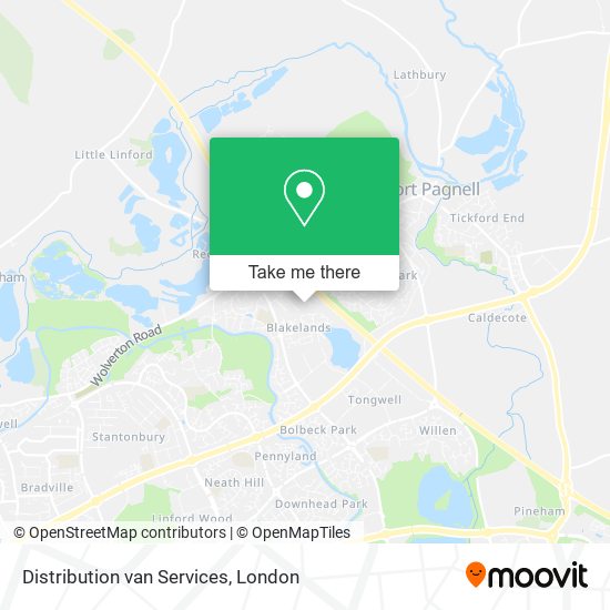 Distribution van Services map