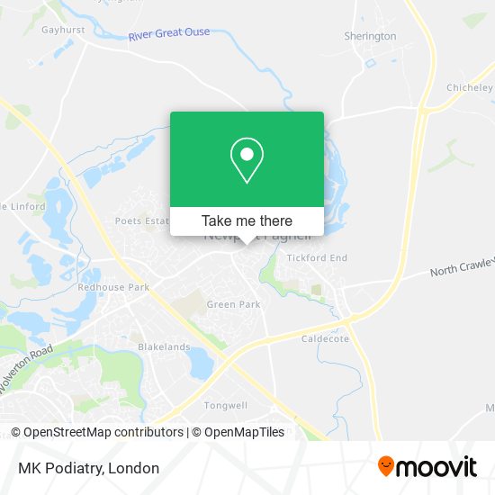 MK Podiatry map