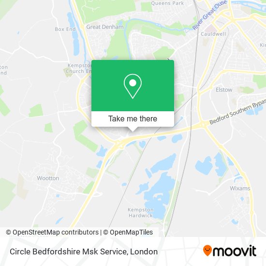 Circle Bedfordshire Msk Service map