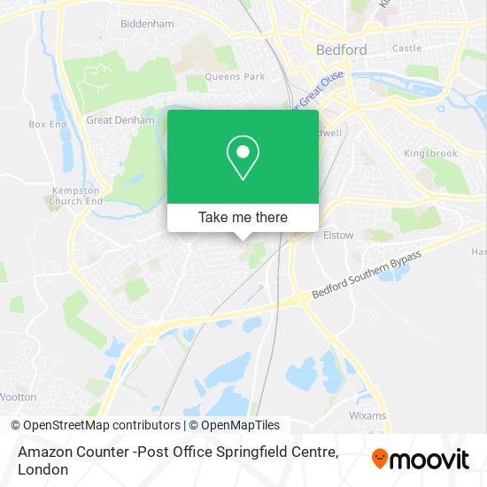 Amazon Counter -Post Office Springfield Centre map