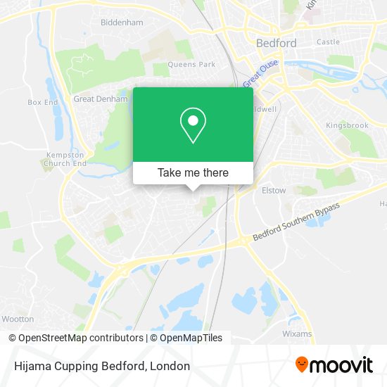 Hijama Cupping Bedford map