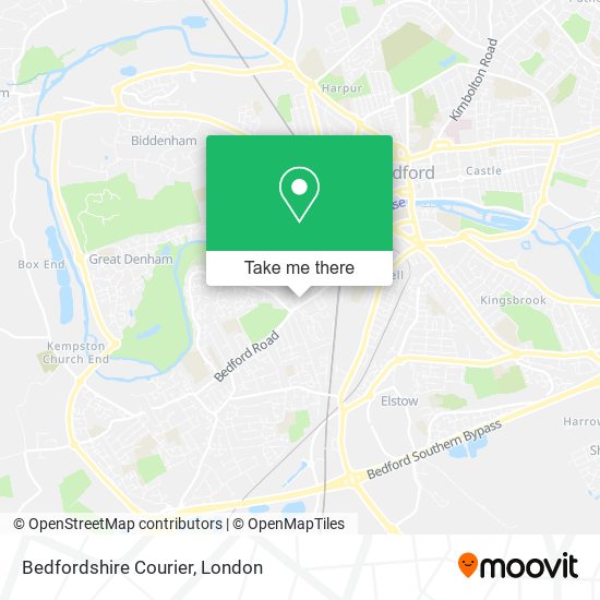 Bedfordshire Courier map