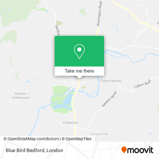 Blue Bird Bedford map