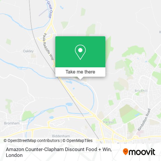 Amazon Counter-Clapham Discount Food + Win map