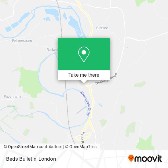 Beds Bulletin map