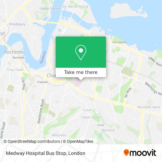 Medway Hospital Bus Stop map
