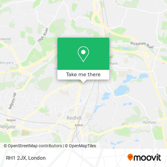 RH1 2JX map