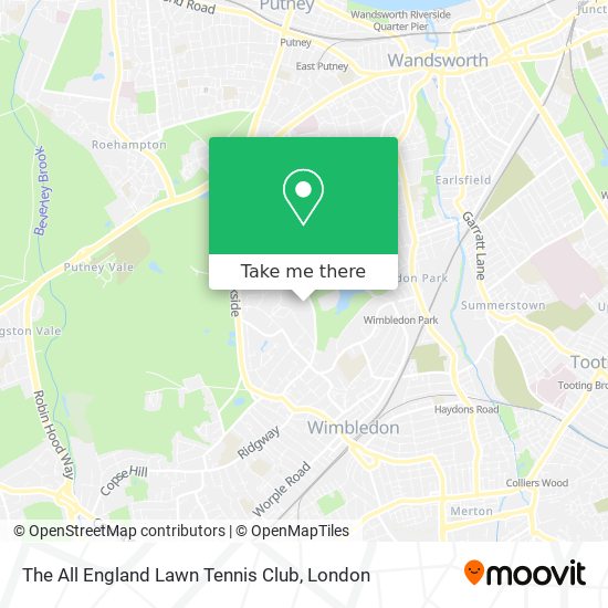 The All England Lawn Tennis Club map