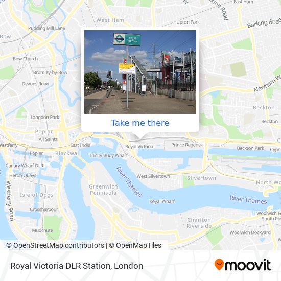 Royal Victoria DLR Station map