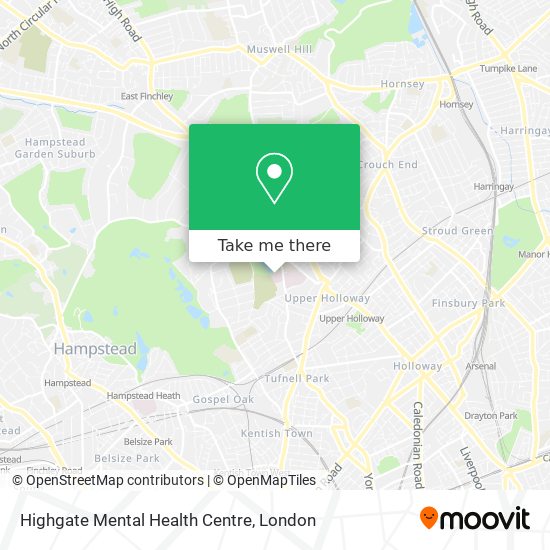 Highgate Mental Health Centre map