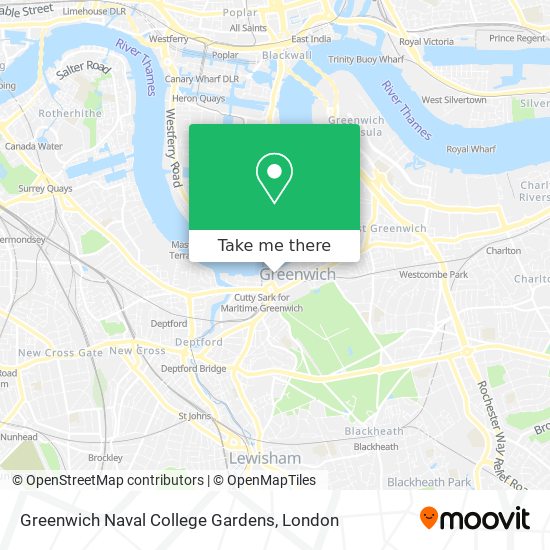 Greenwich Naval College Gardens map