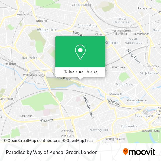 Paradise by Way of Kensal Green map