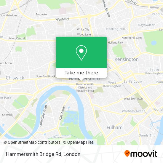 Hammersmith Bridge Rd map