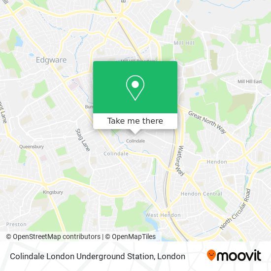 Colindale London Underground Station map
