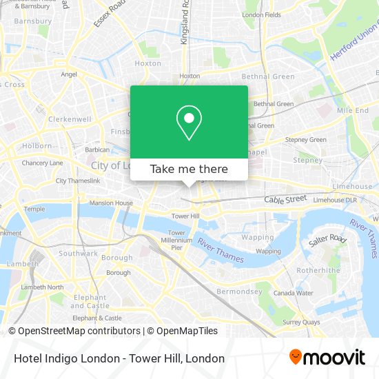 Hotel Indigo London - Tower Hill map