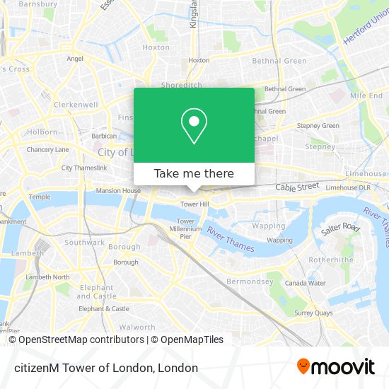 citizenM Tower of London map