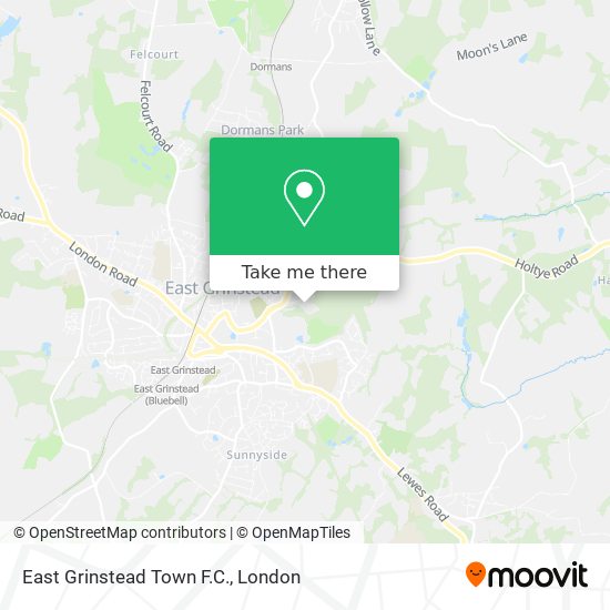 East Grinstead Town F.C. map