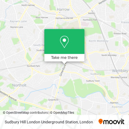 Sudbury Hill London Underground Station map