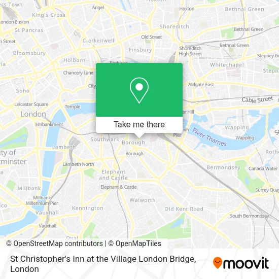 St Christopher's Inn at the Village London Bridge map
