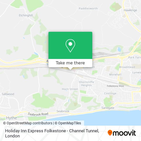 Holiday Inn Express Folkestone - Channel Tunnel map