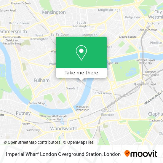 Imperial Wharf London Overground Station map