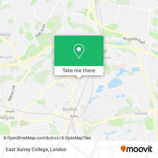 East Surrey College map