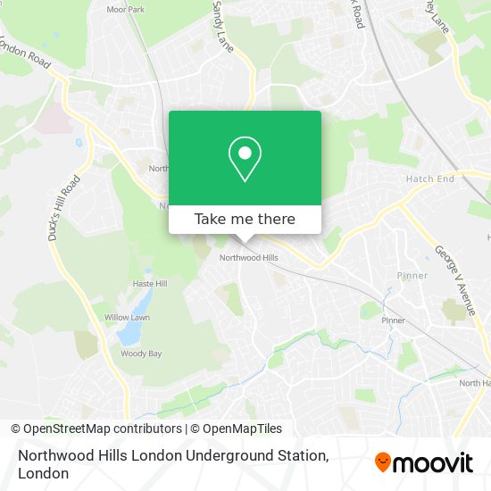 Northwood Hills London Underground Station map