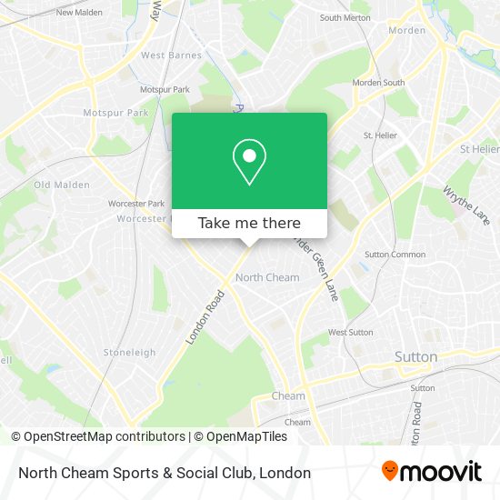 North Cheam Sports & Social Club map