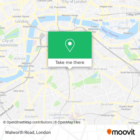 Walworth Road map