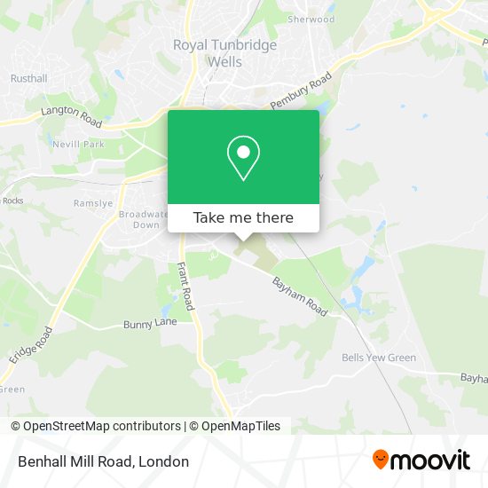 Benhall Mill Road map